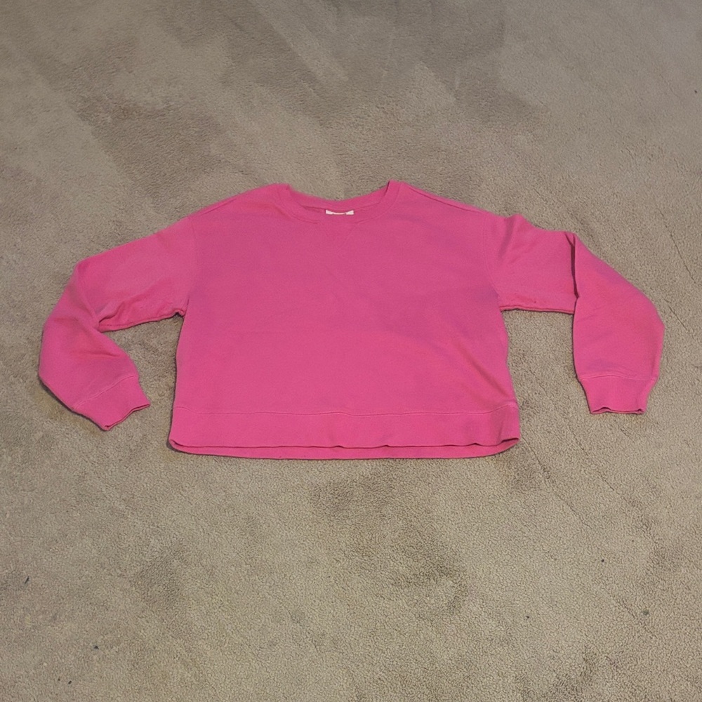 Vibrant Pink Cropped Sweatshirt